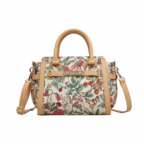 FLORAL SUMMER BEIGE Top Handle