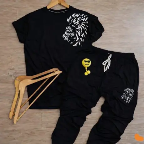 2 Pcs Men's Polyster Printed Track Suit