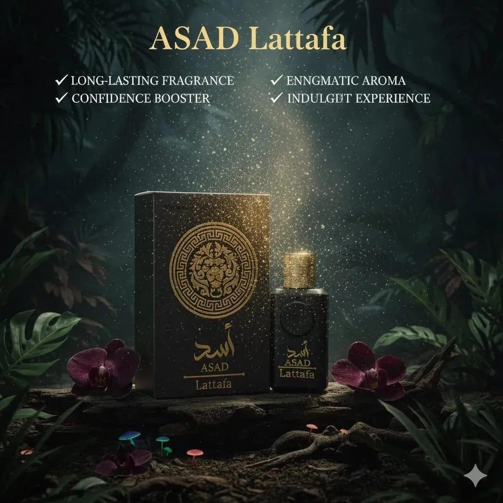 Lattafa Asad Eau de Parfum Black Unisex 100ml - Image 3