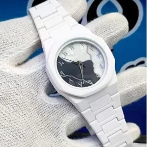 White Ceramic Arabic Dial Chronograph Watch