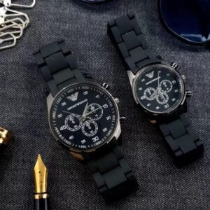 Unisex Quartz Couple Watches Set Round Case Multi Color