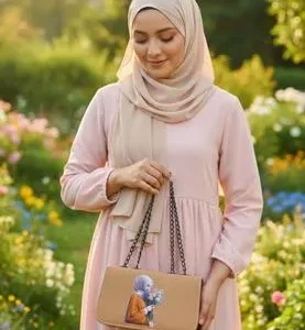 Printed Chain Crossbody Bag for Girls