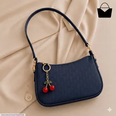 Women's Leather Plain Shoulder Bag - Image 5