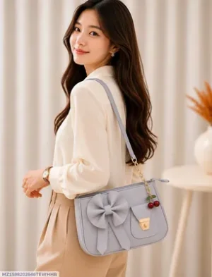 Women's Leather Plain Shoulder Bag