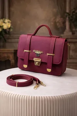 Mustard Leather Shoulder Bag for Women