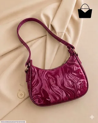 Printed Leather Shoulder Bag for Women - Image 3