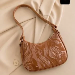 Printed Leather Shoulder Bag for Women
