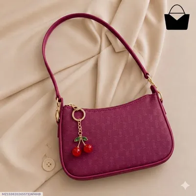 Women's Leather Plain Shoulder Bag - Image 4