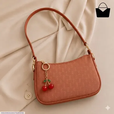 Women's Leather Plain Shoulder Bag - Image 3