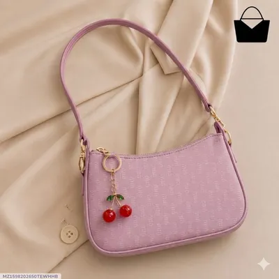 Women's Leather Plain Shoulder Bag - Image 2