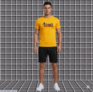 2 Pcs MEN'S Dri Fit  T-Shirt & Shorts Tracksuit