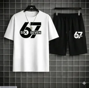 Men Printed Track Suit 2Pcs Polyster Summer