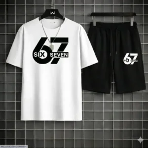 Men Printed Track Suit 2Pcs Polyster Summer