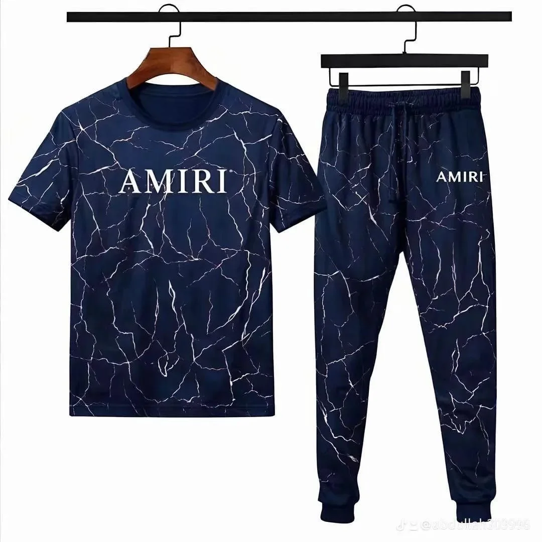 Men Marble Print Track Suit AMIRT - Image 6