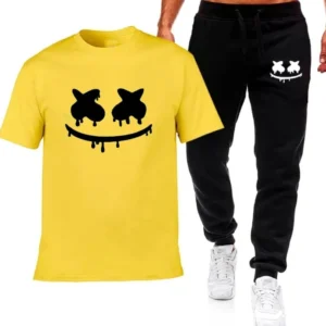 Men Graphic Cotton Track Suit