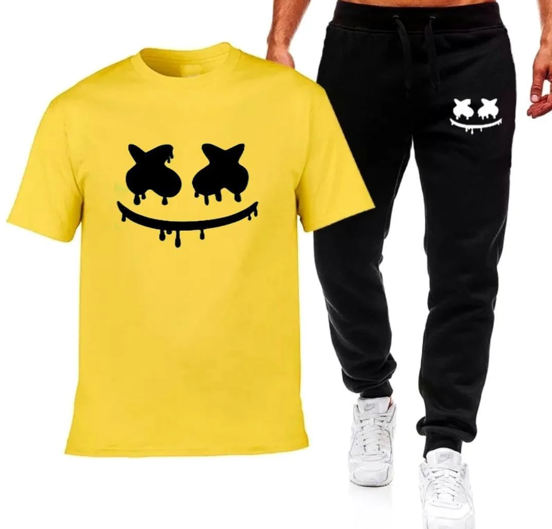Men Graphic Cotton Track Suit