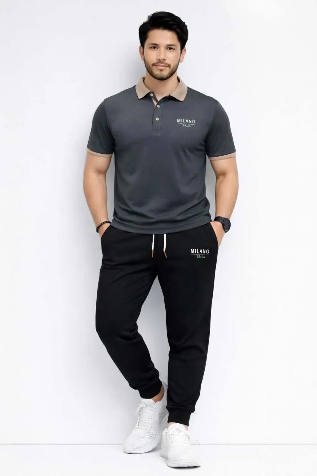 Men Printed Track Suit Set MILANO Polyster - Image 4