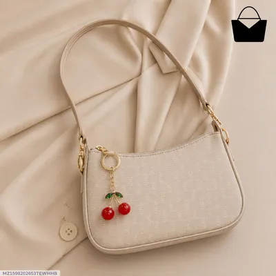 Women's Leather Plain Shoulder Bag - Image 7